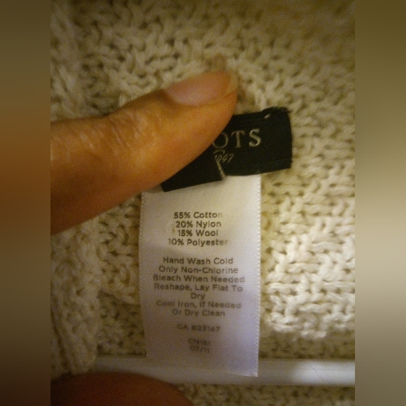 Talbot's, *NWOT* Women's, Sweater Size (S) Small, Color Cream - Picture 6 of 6